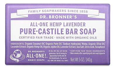 Dr. Bronner's Hemp & Lavender Pure Castile Bar Soap