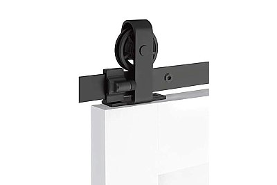 Complete Barn Door Track Set With Classic Top Mount Hanger - Multiple Track Lengths