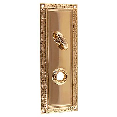 Egg & Dart Doorplate with Thumbturn - Multiple Finishes
