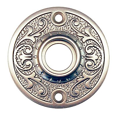 Floral Door Rosette - Brushed Nickel