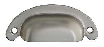 Small Drawer or Bin Pull - Brushed Nickel - 2-1/2" on Center