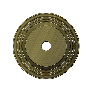 Solid Brass Round Beveled Backplate, 1-1/2" Diameter