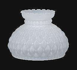 Diamond Quilted Satin Crystal Glass Student Shade - 7" Fitter