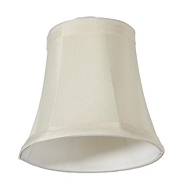 Petite Bell Chandelier Clip-On Lamp Shade - Eggshell & White