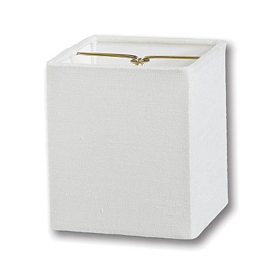 Fabric Lamp Shade, Fine Linen, Retro Square, Off White