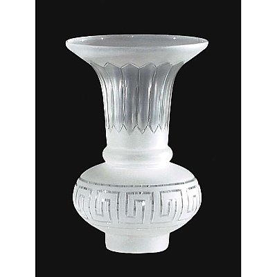 "Trumpet" Argand Shade.  Greek Key and Fluted Design.