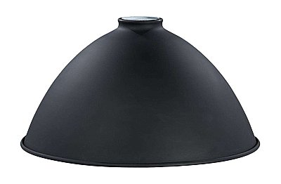 12" Metal Industrial Dome Lamp Shade - Satin Black Enamel Finish -2-1/4" Fitter Size