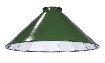 Industrial Style Mirrored Metal Cone Shade -Green -10-1/4"