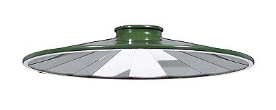 Industrial Style Mirrored Flat Metal Shade -Green -10-1/4"
