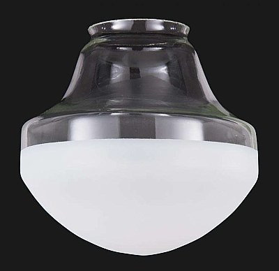 Half Frost & Clear Glass Industrial Shade