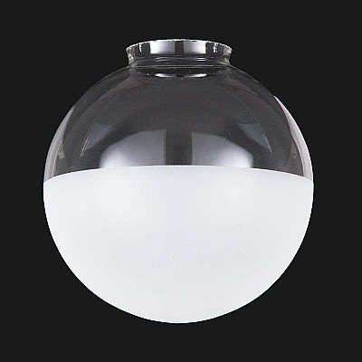 Half Frost & Clear Glass Industrial Ball Shade