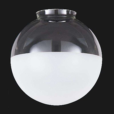Half Frost & Clear Glass Industrial Ball Shade
