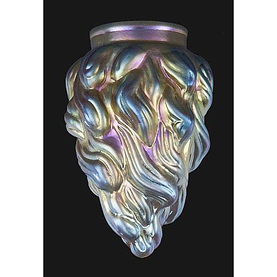 Gold Iridescent Flame Art Glass Shade