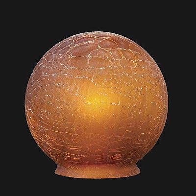 Amber Crackle Glass Deco Ball Globe