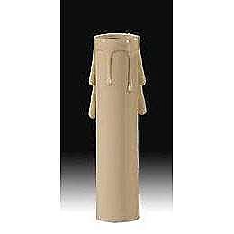 Beige Plastic Candle Cover with Drips - Candelabra - 4" High