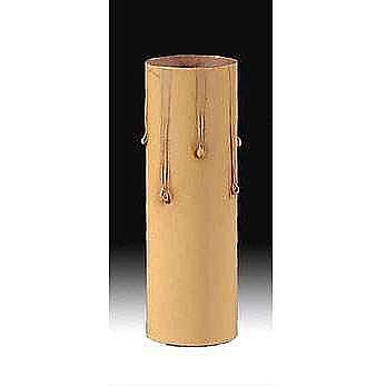 Antique Gold-Brown Paper Board Candle Cover - Standard A19 - 4" High