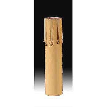 Antique Gold-Brown Paper Board Candle Cover - Candelabra - 4" High