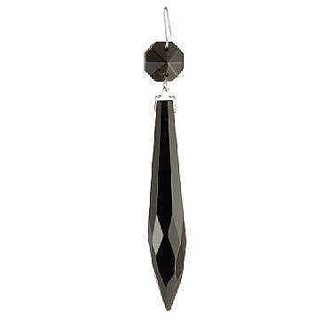 Black Glass Cut U-Drop Prism, 3"