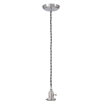 Satin Nickel Industrial Pendant Fixture Only - 2-1/4" Fitter