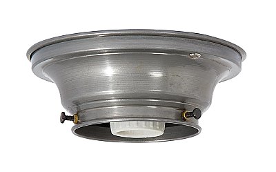 Unfinished Steel Flush Mount Collar Light Fixture, 3-1/4" Fitter
