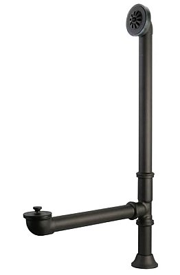 Clawfoot Tub Drain and Overflow - Lift and Turn Mechanism - Oil Rubbed Bronze