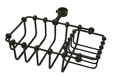 Riser Mount Soap & Sponge Holder for Clawfoot Bathtub - Oil Rubbed Bronze
