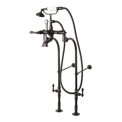 Kingston Brass CCK103T5 Vintage Freestanding Clawfoot Tub Faucet Package with Supply Line, Oil Rubbed Bronze