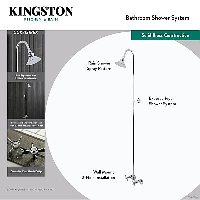 Essex Exposed Shower Combo - Polished Chrome