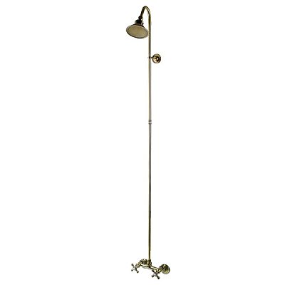 Vintage Exposed Shower Combo - Antique Brass