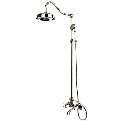 Kingston Brass CCK2668 Vintage Clawfoot Tub Faucet Package with Shower Combo, Brushed Nickel