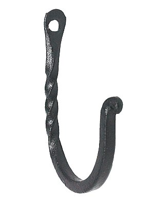 Primitive Twisted Cast Iron Utility Hook