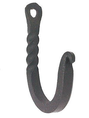 Primitive Twisted Cast Iron Utility Hook