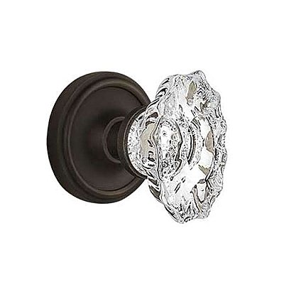 Complete Door Hardware Set - with Classic Rosette with Chateau Knob