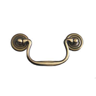 Antique Brass Colonial Revival Drawer Pull 3" on Center