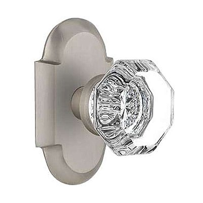 Complete Door Hardware Set - with Cottage Plate with Waldorf Crystal Knob