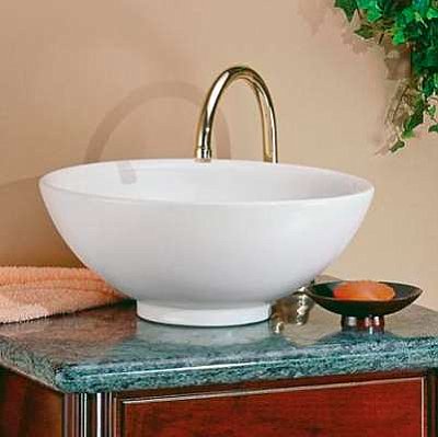 Water Lily Vitreous China Overcounter Lavatory or Vessel Sink - 13-3/4" x 13-3/4"