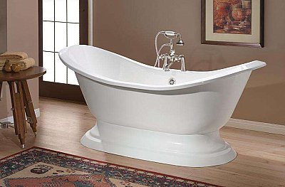 Cheviot Regency 61" Cast Iron Pedestal Bathtub