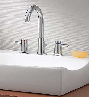 Contemporary Widespread Lavatory / Sink Faucet - Polished Chrome