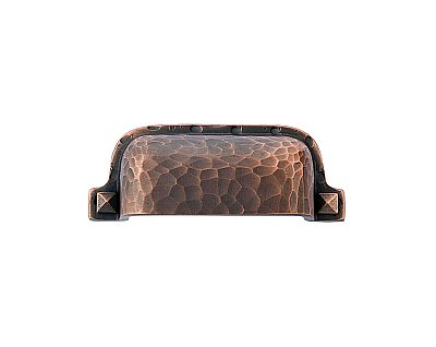 Arts & Crafts Collection Hammered Bin Pull - Oil Rubbed Bronze