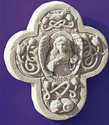 Carruth Studio "Bless This Home" Cast Concrete Wall Plaque