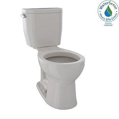 TOTO Entrada Two-Piece Round 1.28 GPF Universal Height Toilet - Sedona Beige