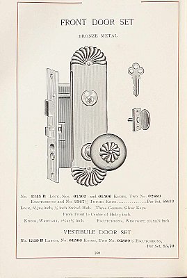 Antique Pair of Cast Bronze "Putnam" Design Door Knobs by P. & F. Corbin - Circa 1895