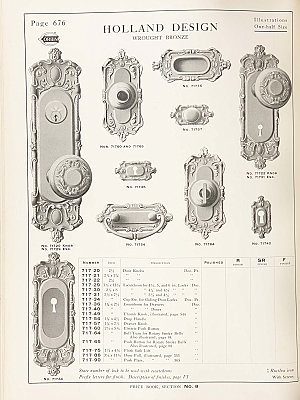 Antique Wrought Bronze Entry Door Set in "Holland" Design by P. & F. Corbin - Circa 1905