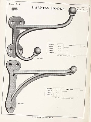 Antique 5-3/4" Cast Iron Harness Hook by P. & F. Corbin - Circa 1900