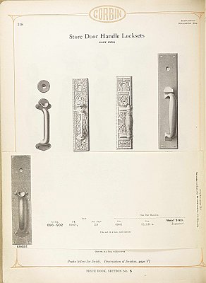 Antique Cast Iron Store Door Pull By P. & F. Corbin - Circa 1895