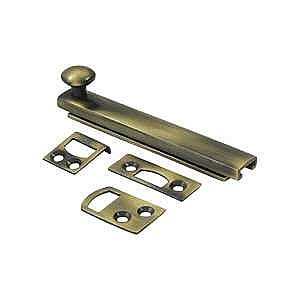 4" Solid Brass Concealed Screw Surface Bolt