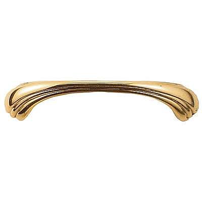 Art Deco Cabinet Pull, 4" on center, Brass