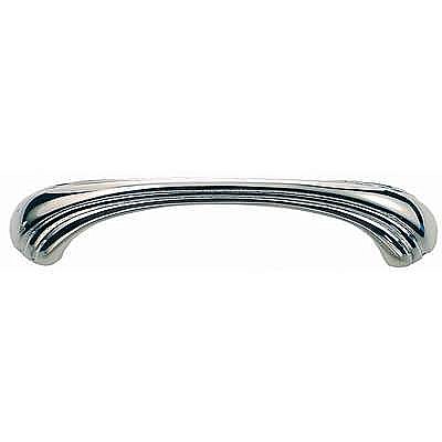 Art Deco Cabinet Pull, 4" on center, Polished Nickel