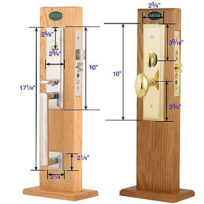 Emtek Manhattan Brass Mortise Entry Door Hardware Set