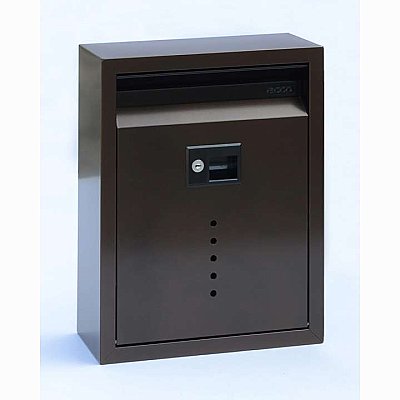 Contemporary Locking Mailbox - Bronze Finish